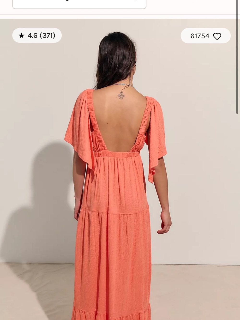 Women’s Free People La La Maxi Dress  - beige - Picture 9 of 10